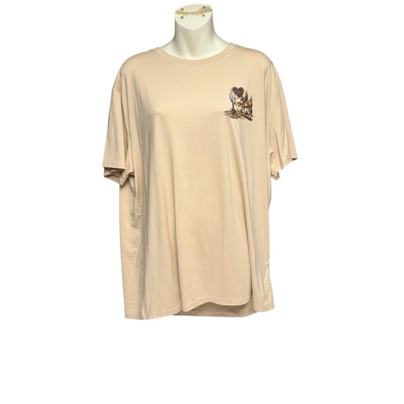 SHEIN Lainey Wilson  Tan Short Sleeve Tee with Graphic Design - Picture 1 of 7